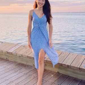 mango floral midi dress